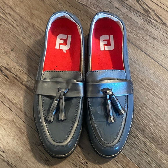 FootJoy women's 6 charcoal grey slip on golf shoes - Picture 2 of 8